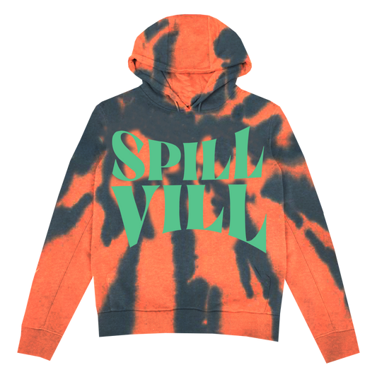 Orange Tie Dye Spill Vill Hoodie