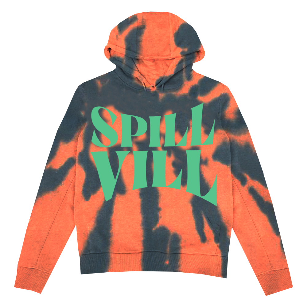 Black orange discount tie dye hoodie